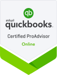QuickBooks Online Certified ProAdvisor Badge. Link goes to my ProAdvisor page.