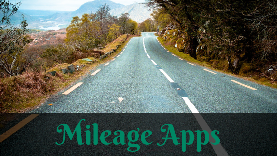 Picture of a road with the text Mileage Apps at the bottom