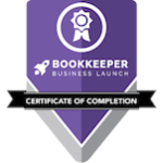 Bookkeeper Business Launch Certificate of Completion Badge